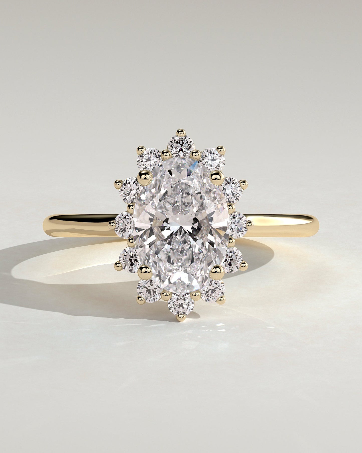 Oval Halo Lab Grown Diamond Engagement Ring
