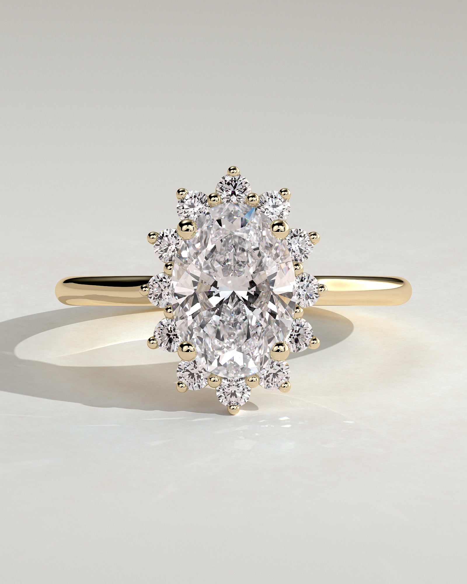 Oval Halo Lab Grown Diamond Engagement Ring