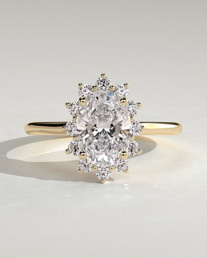 Oval Halo Lab Grown Diamond Engagement Ring