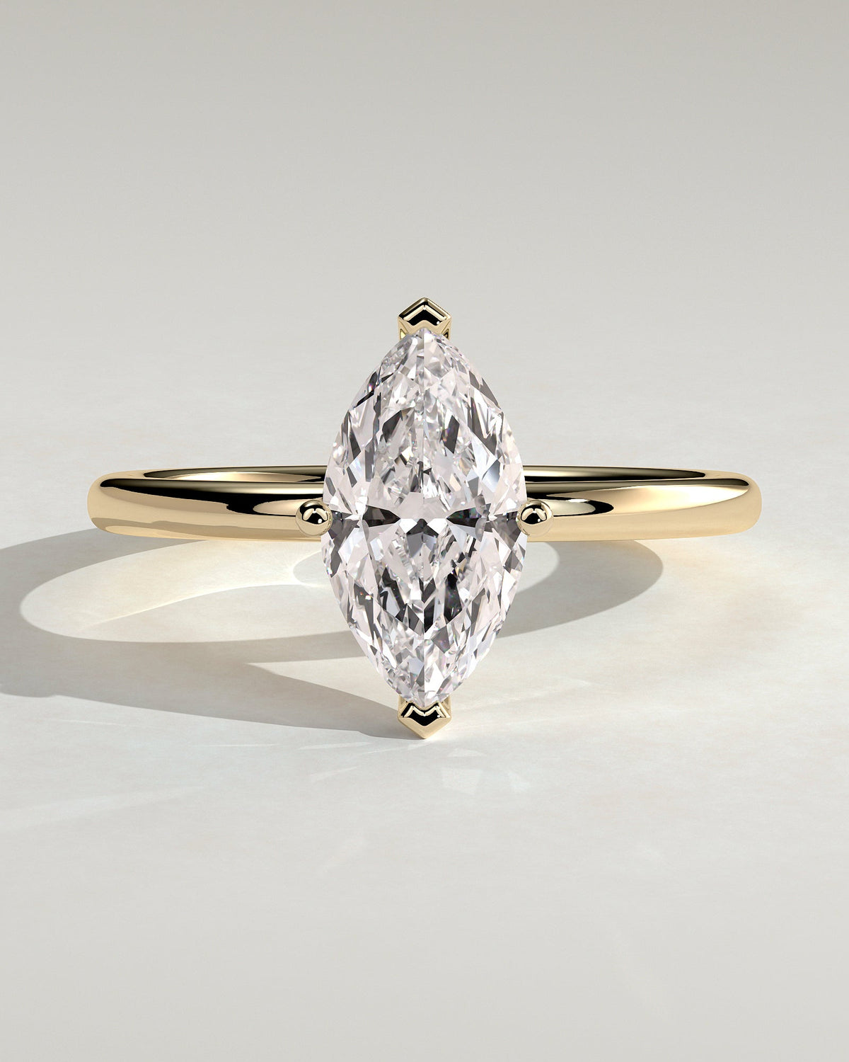 Marquise Solitaire Lab Grown Diamond Engagement Ring