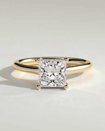 Princess Hidden Halo Lab Grown Diamond Engagement Ring