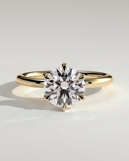 Round Claw Prong Solitaire Lab Grown Diamond Engagement Ring
