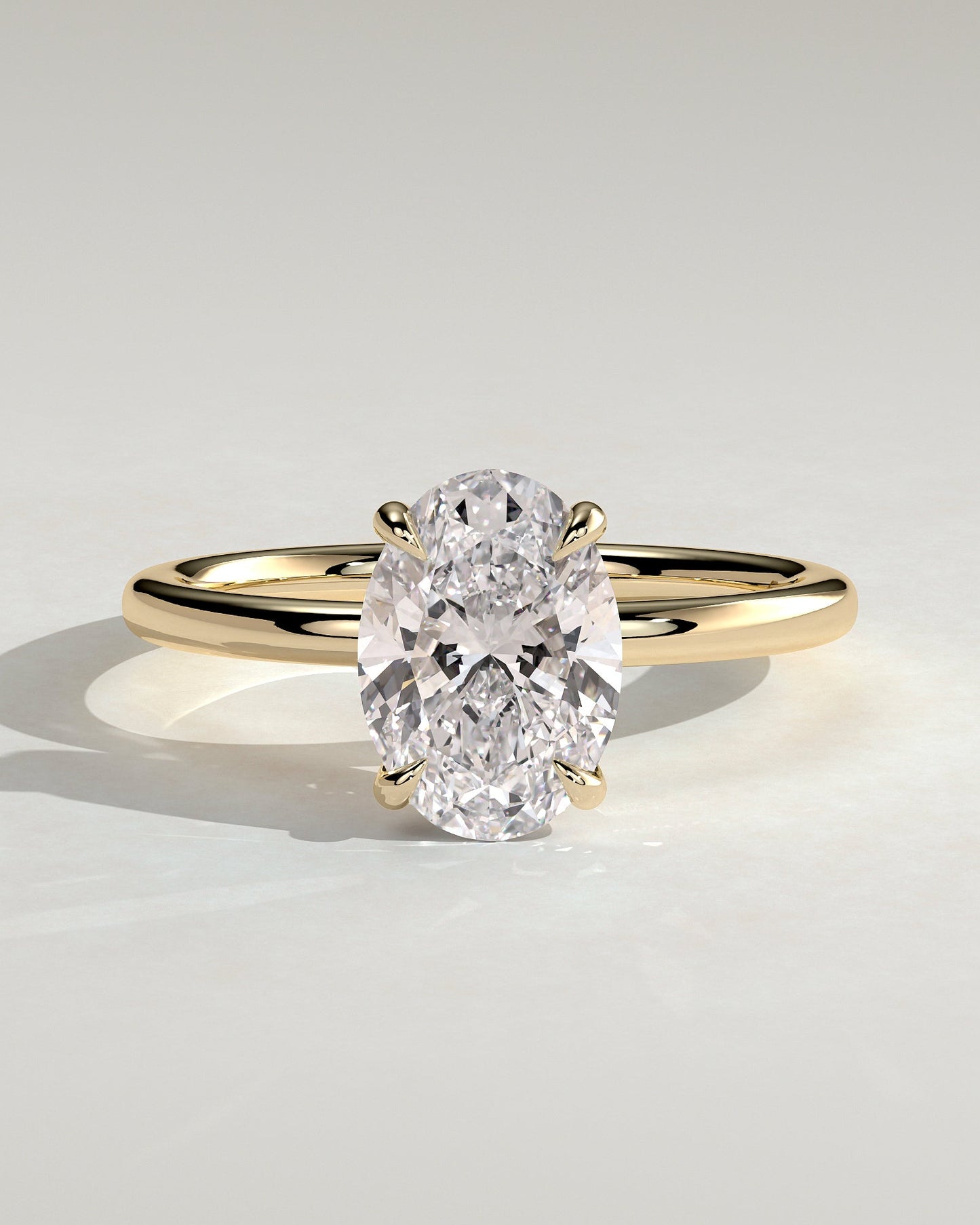 Oval Solitaire Lab Grown Diamond Engagement Ring