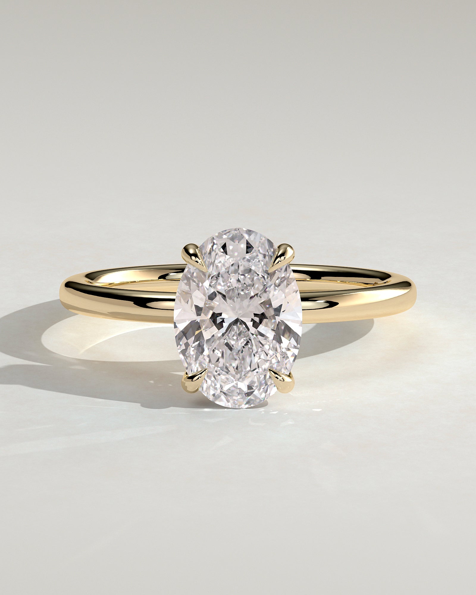Oval Solitaire Lab Grown Diamond Engagement Ring
