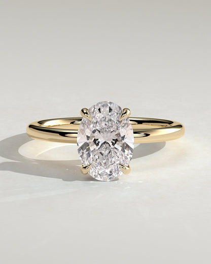 Oval Solitaire Lab Grown Diamond Engagement Ring