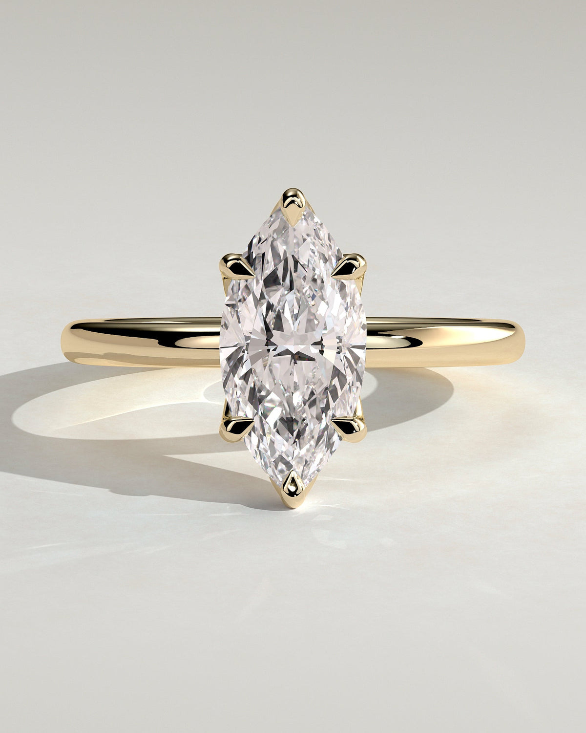 Marquise Solitaire With Tulip Prongs Lab Grown Diamond Engagement Ring