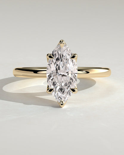 Marquise Solitaire With Tulip Prongs Lab Grown Diamond Engagement Ring