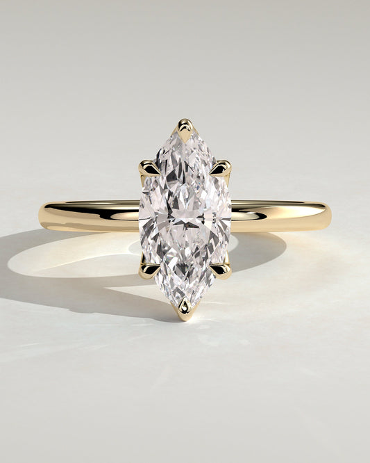 Marquise Solitaire With Tulip Prongs Lab Grown Diamond Engagement Ring