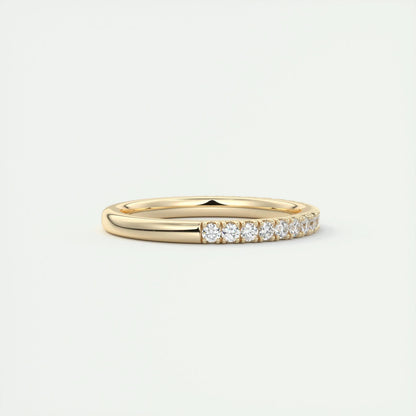 0.38 CT Round Half Eternity CVD EF/VVS Diamond Wedding Band 9