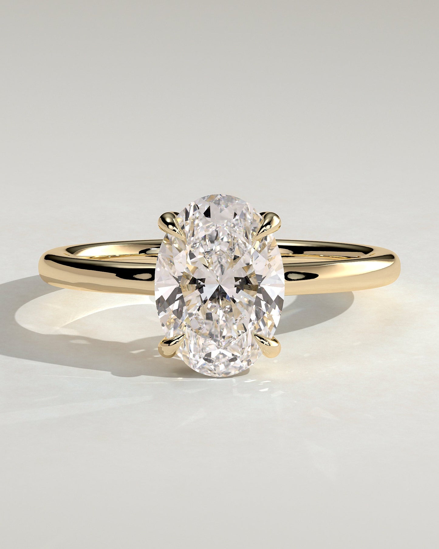 Oval Hidden Halo Lab Grown Diamond Engagement Ring