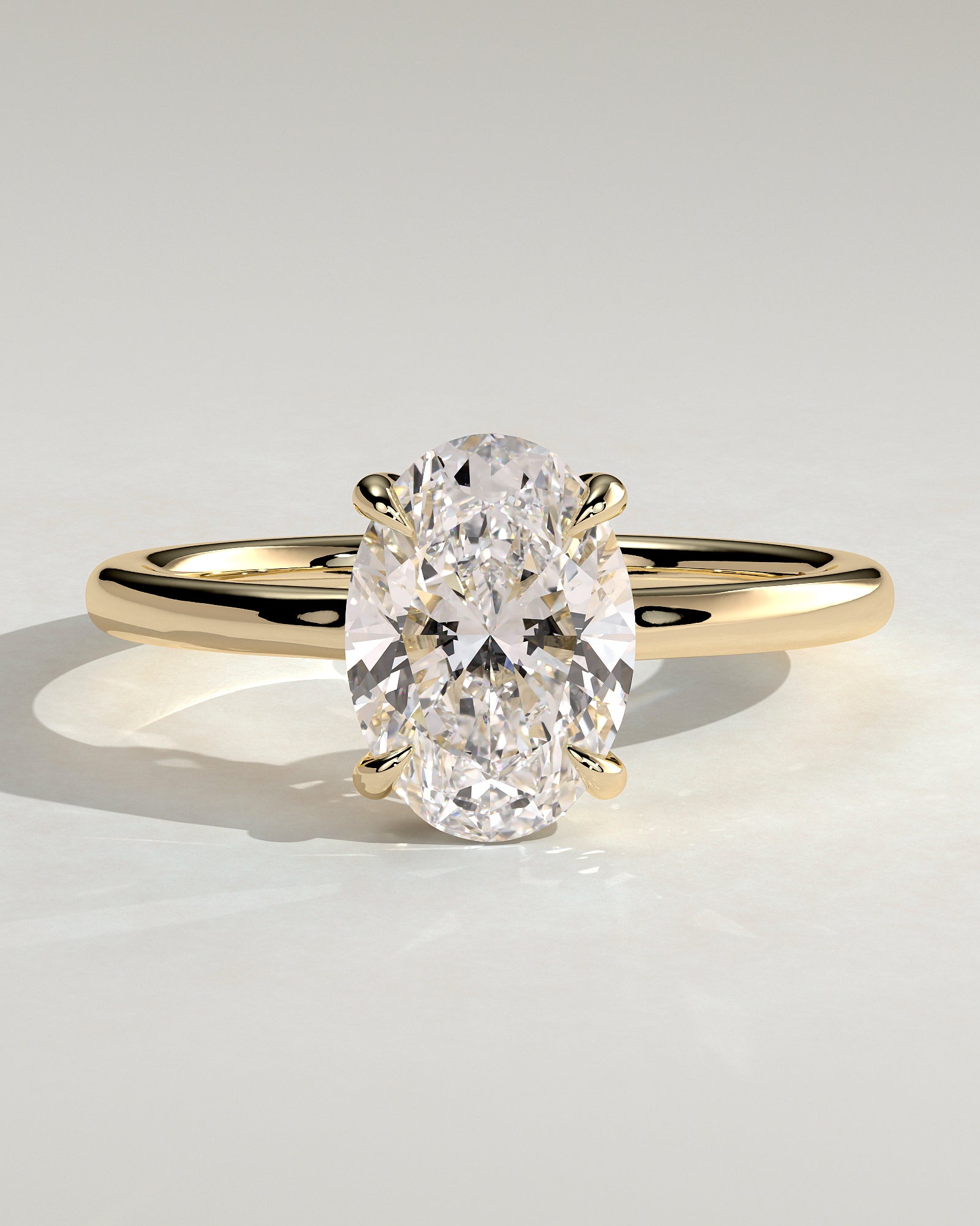 Oval Hidden Halo Lab Grown Diamond Engagement Ring