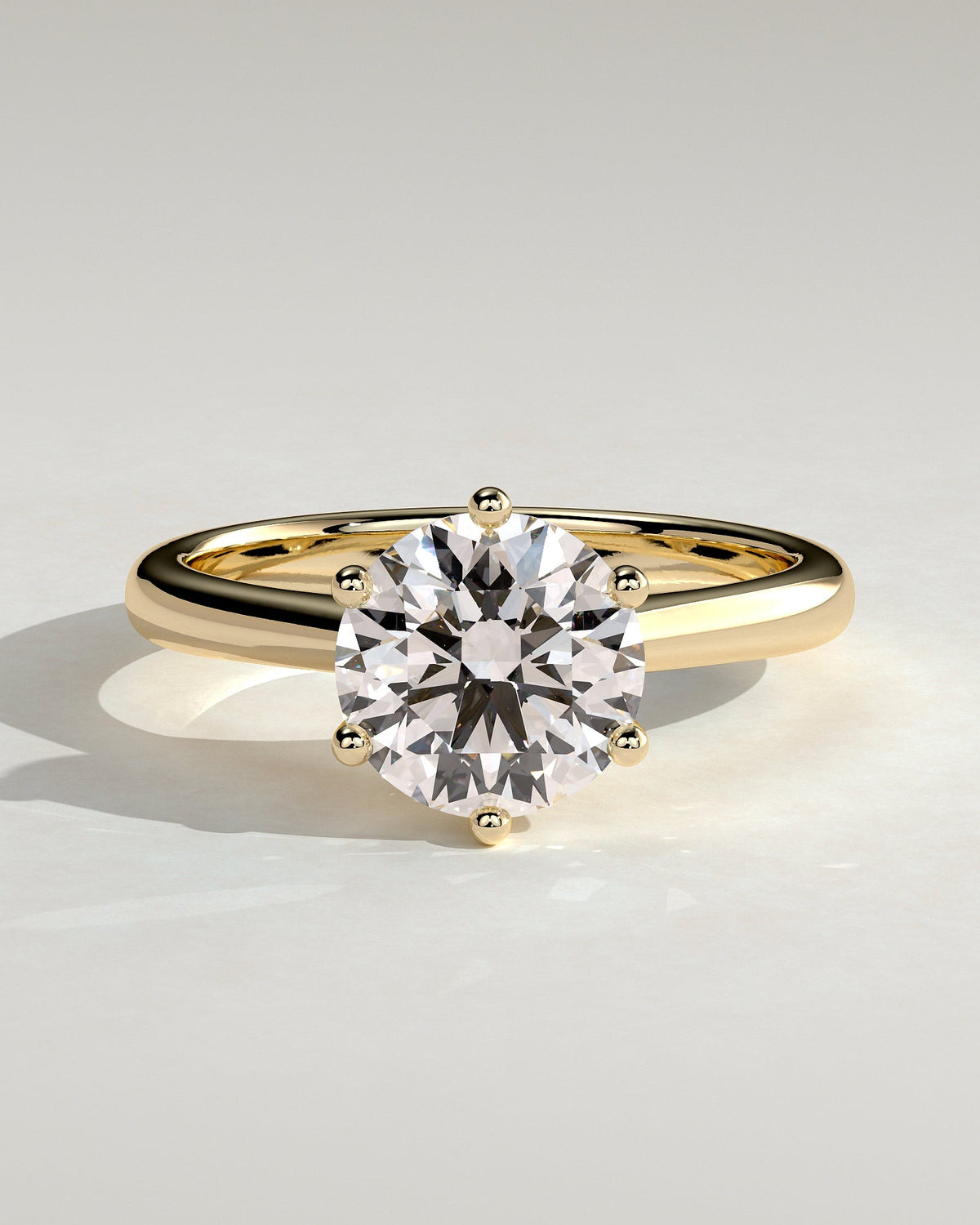 Round Solitaire Lab Grown Diamond Engagement Ring