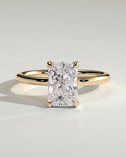 Radiant Solitaire With Tulip Prongs Lab Grown Diamond Engagement Ring