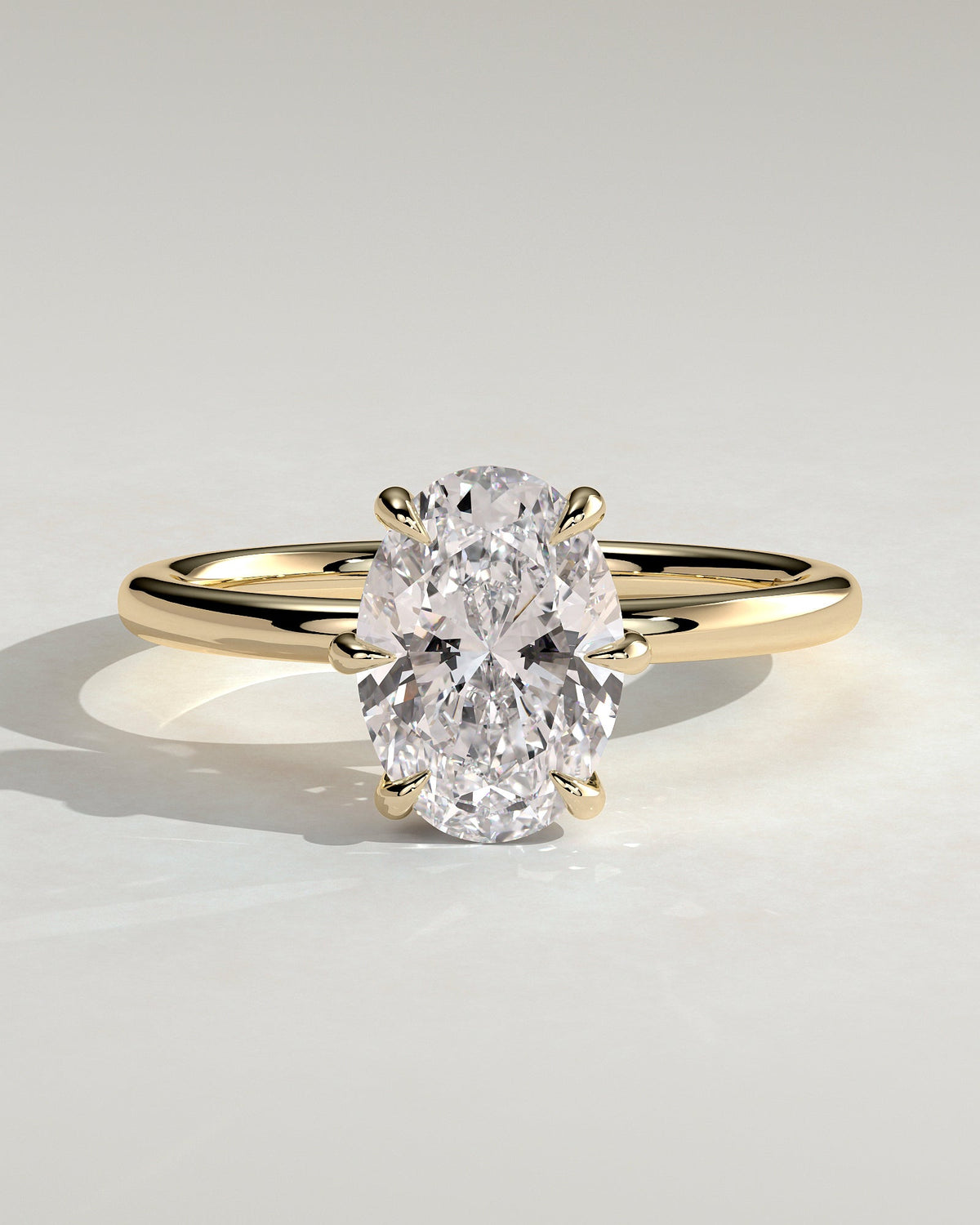Oval Hidden Halo Lab Grown Diamond Engagement Ring