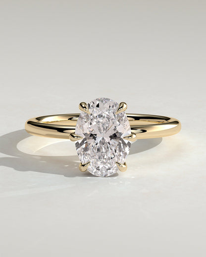 Oval Hidden Halo Lab Grown Diamond Engagement Ring