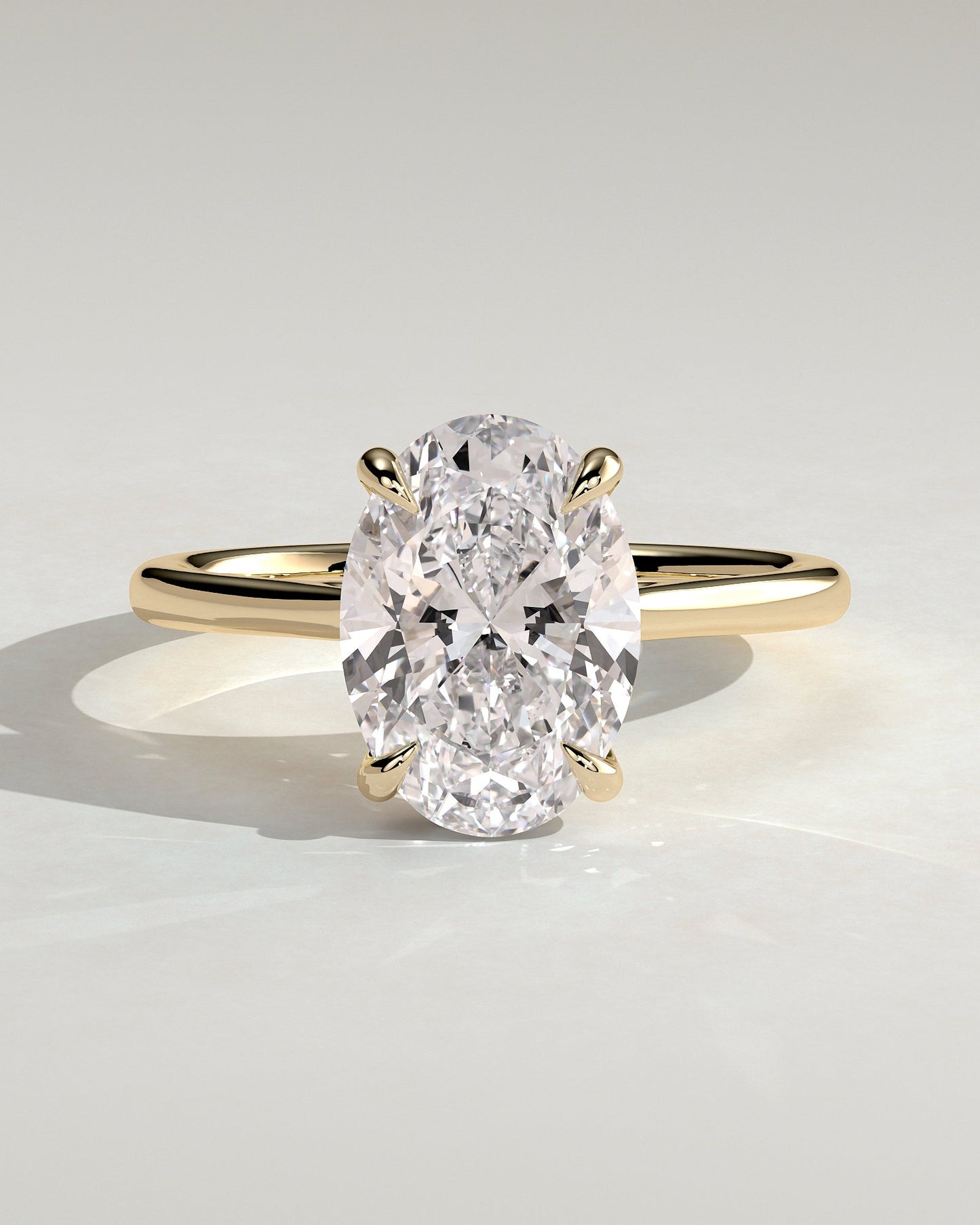 Oval Hidden Halo Lab Grown Diamond Engagement Ring