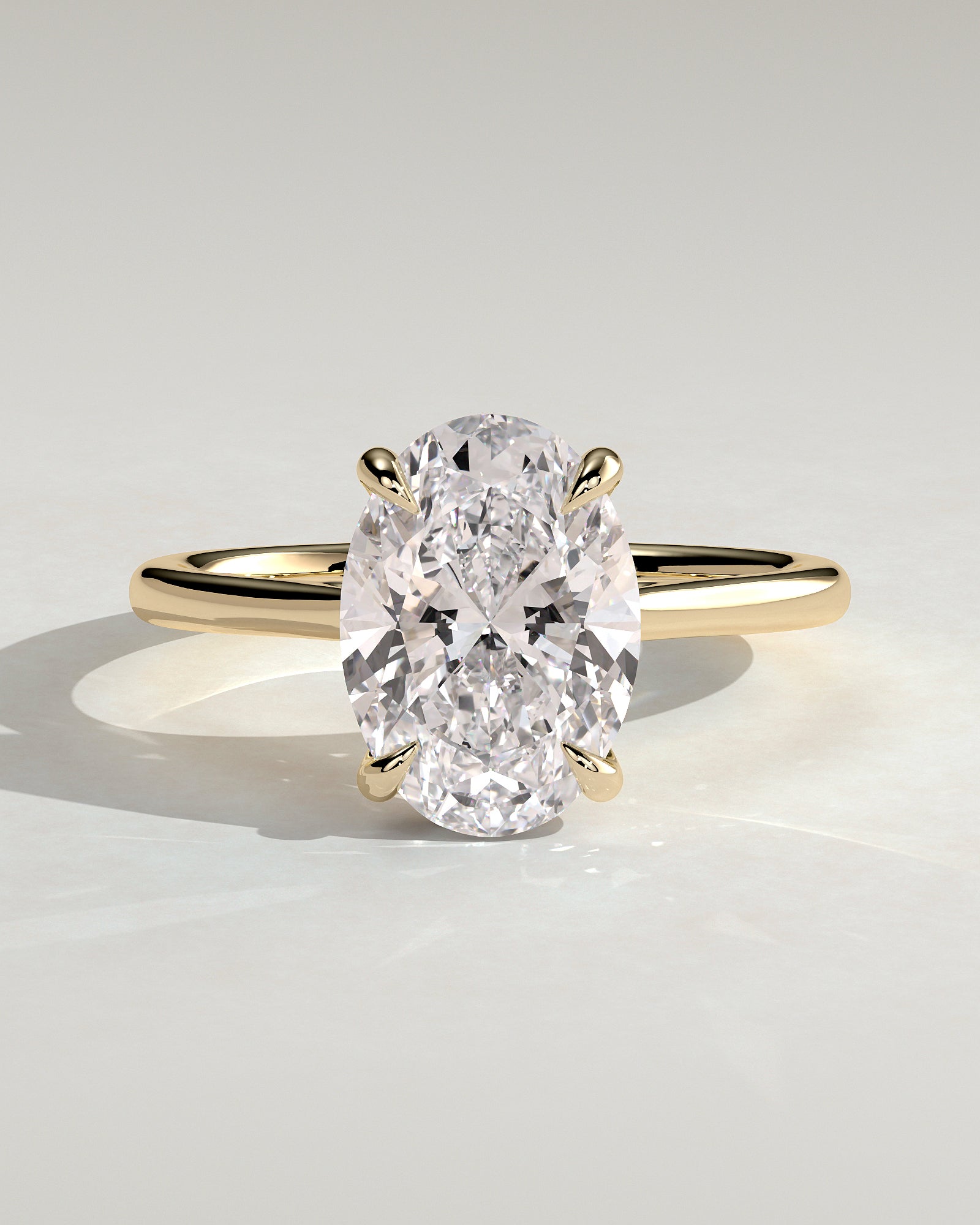 Oval Hidden Halo Lab Grown Diamond Engagement Ring