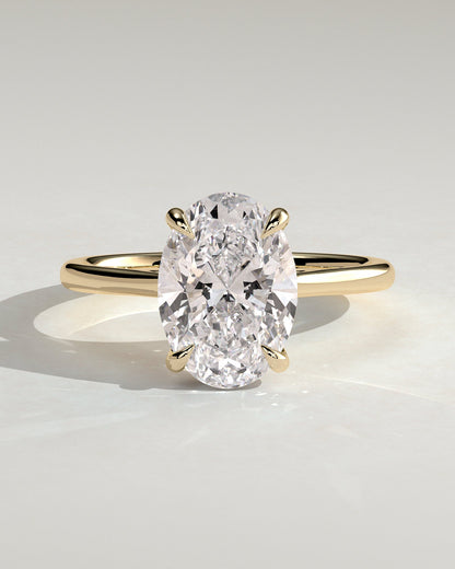 Oval Hidden Halo Lab Grown Diamond Engagement Ring