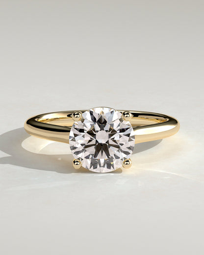 Round Solitaire Lab Grown Diamond Engagement Ring