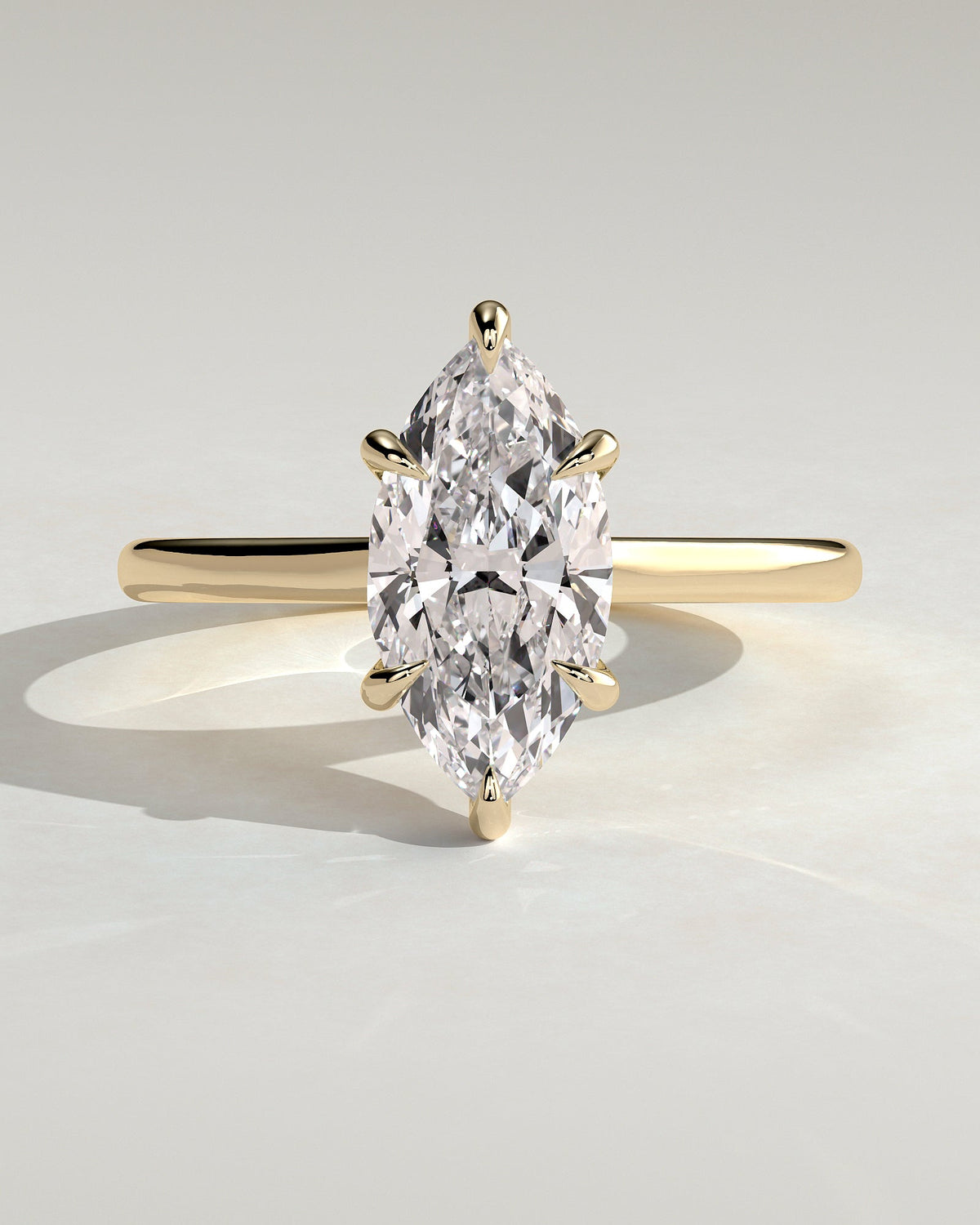 Marquise Hidden Halo Lab Grown Diamond Engagement Ring