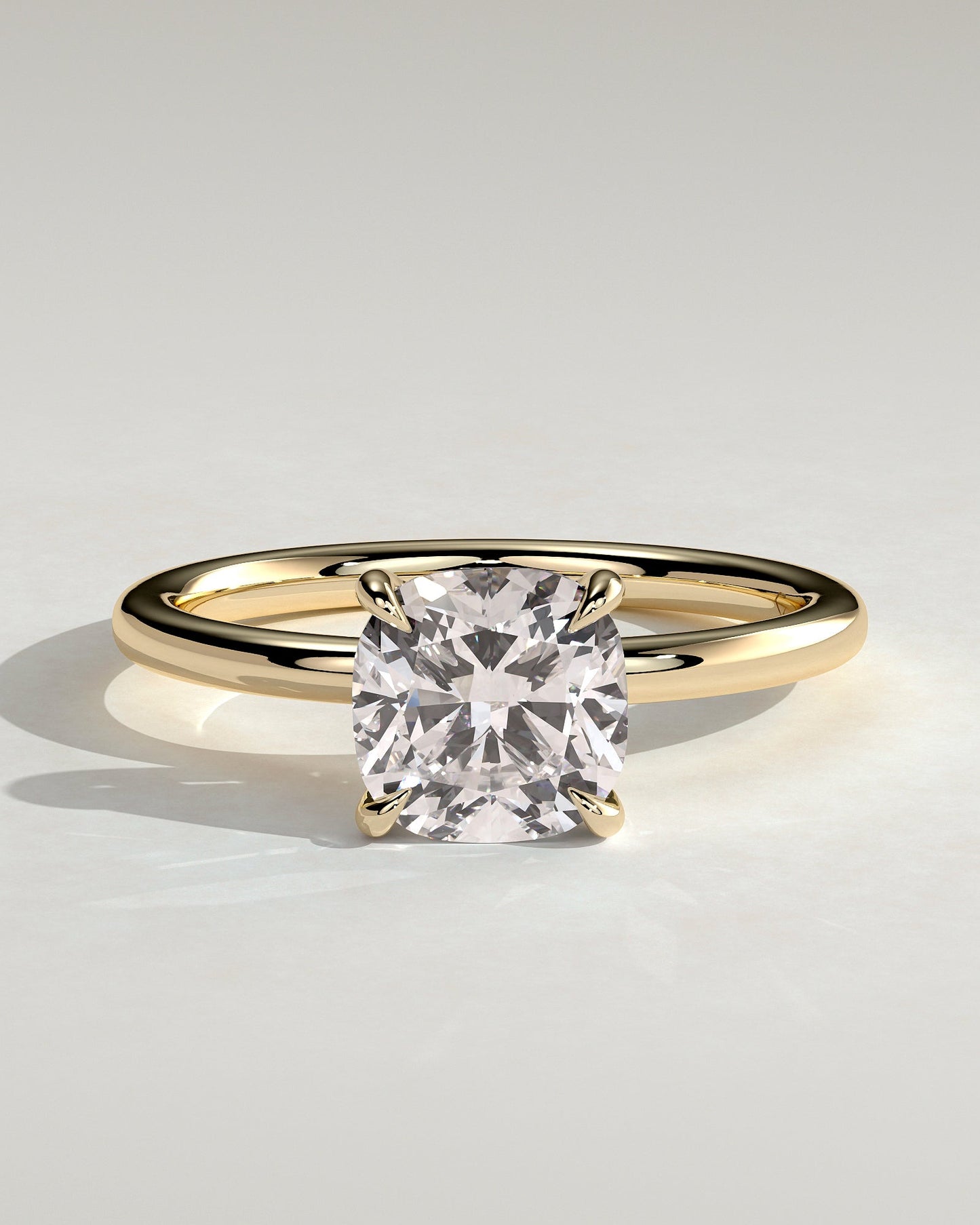 Cushion Solitaire Lab Grown Diamond Engagement Ring