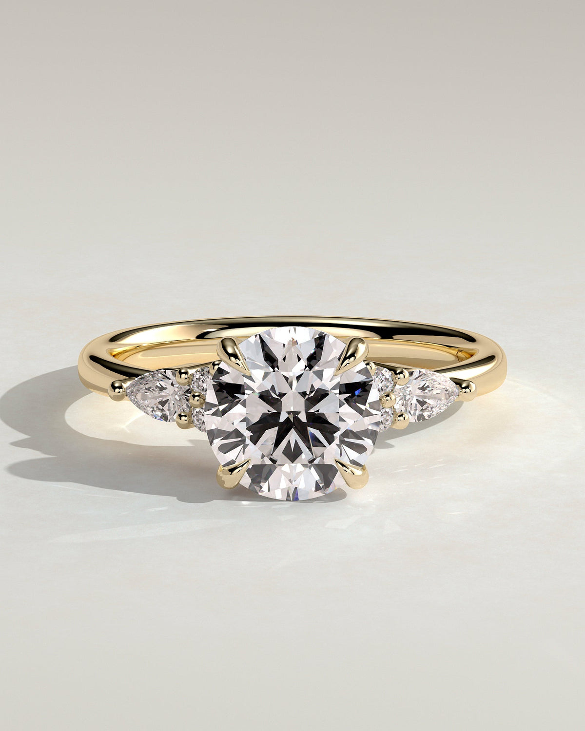 Round Cluster Lab Grown Diamond Engagement Ring