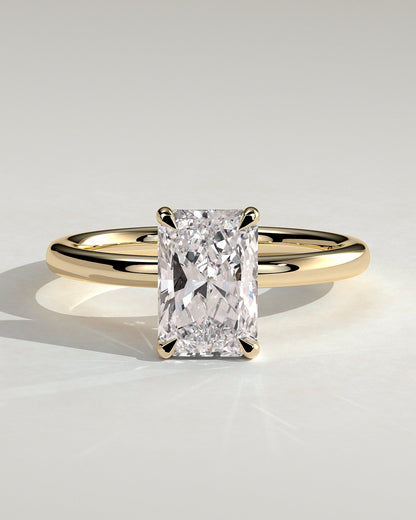 Radiant Hidden Halo Lab Grown Diamond Engagement Ring