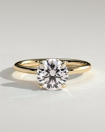 Round Solitaire Lab Grown Diamond Engagement Ring