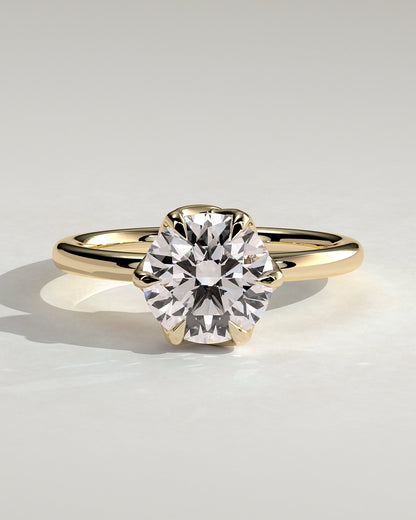 Round Solitaire Lab Grown Diamond Engagement Ring