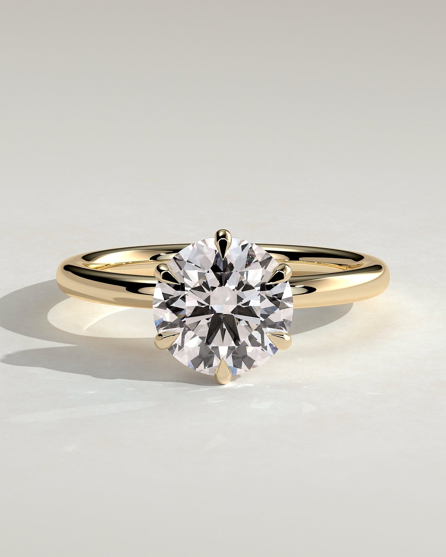 Round Hidden Halo Lab Grown Diamond Engagement Ring