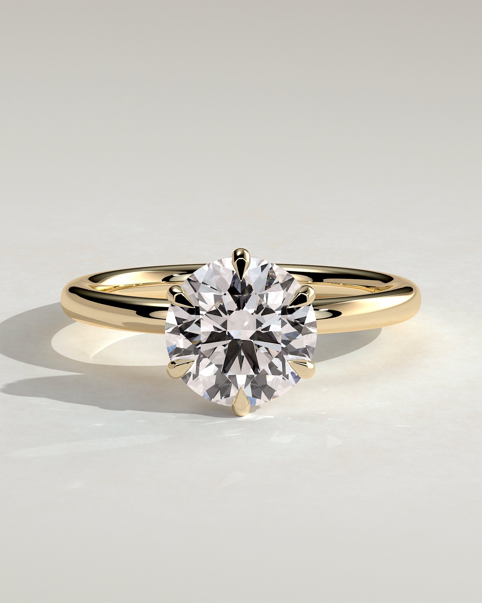 Round Hidden Halo Lab Grown Diamond Engagement Ring