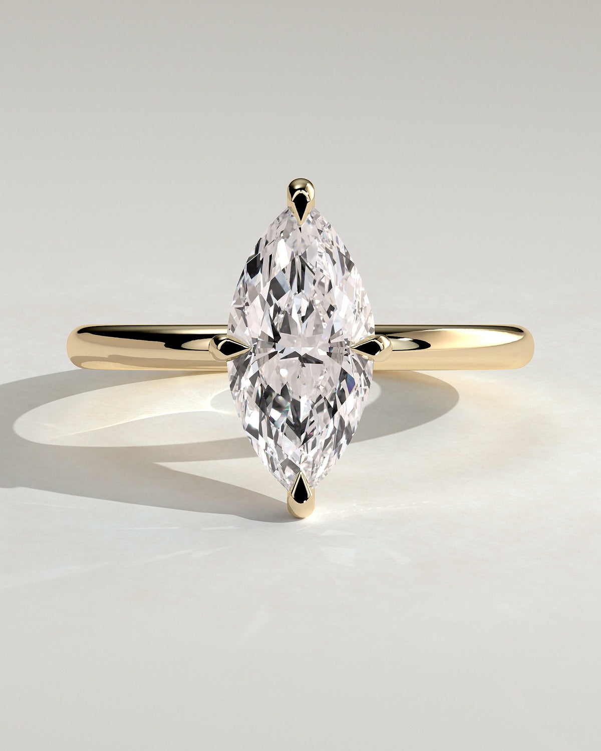 Marquise Solitaire Lab Grown Diamond Engagement Ring