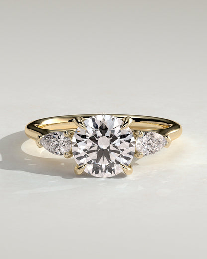 Round Three Stones Lab Grown Diamond Engagement Ring