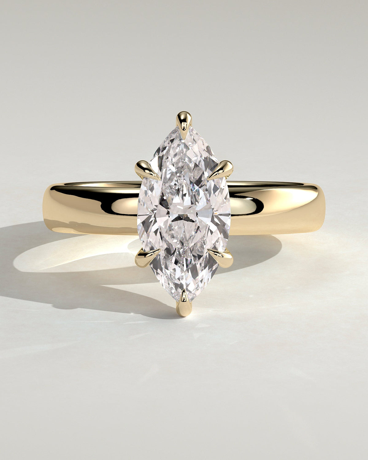 Marquise Bold Hidden Halo Lab Grown Diamond Engagement Ring