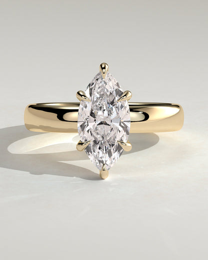 Marquise Bold Hidden Halo Lab Grown Diamond Engagement Ring