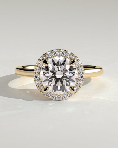 Round Halo Lab Grown Diamond Engagement Ring
