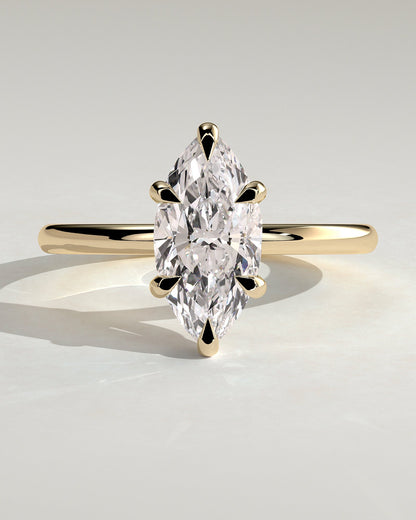 Marquise Solitaire Lab Grown Diamond Engagement Ring