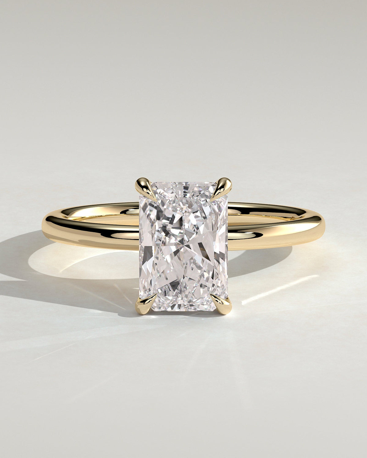 Radiant Solitaire Lab Grown Diamond Engagement Ring