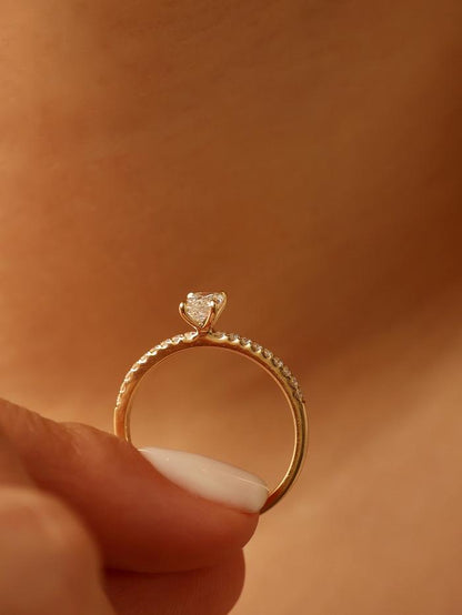 Marquise Cut Cluster Styled Lab Grown Diamond Engagement Ring