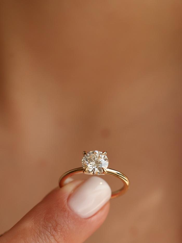 Marquise Cut Cluster Styled Lab Grown Diamond Engagement Ring