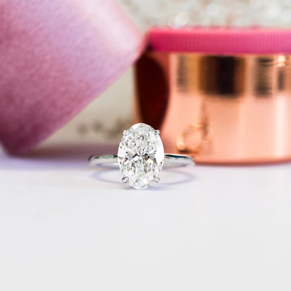 Marquise Cut Cluster Styled Lab Grown Diamond Engagement Ring