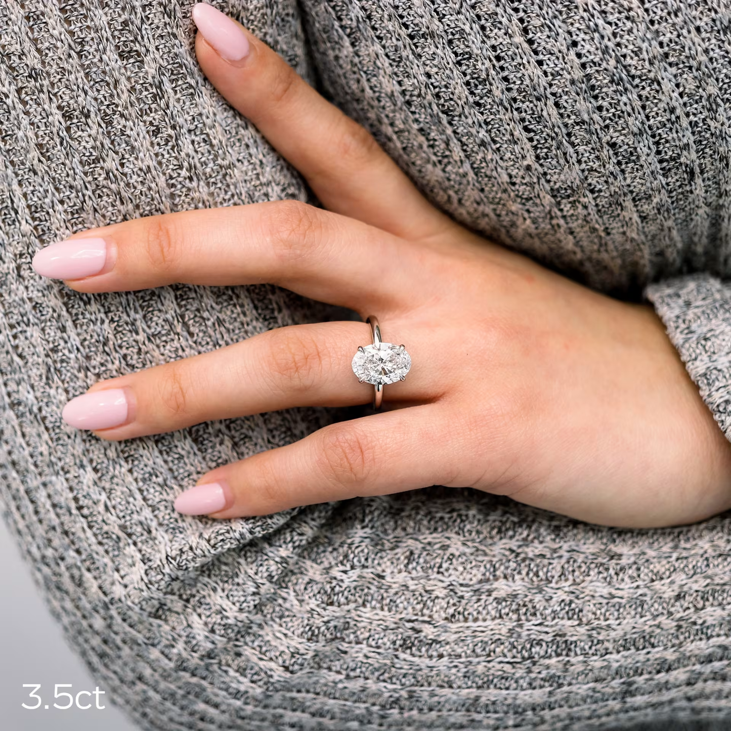 Marquise Cut Cluster Styled Lab Grown Diamond Engagement Ring