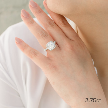 Marquise Cut Cluster Styled Lab Grown Diamond Engagement Ring