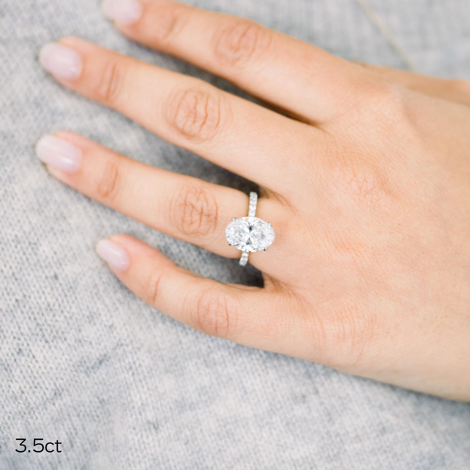 Marquise Cut Cluster Styled Lab Grown Diamond Engagement Ring