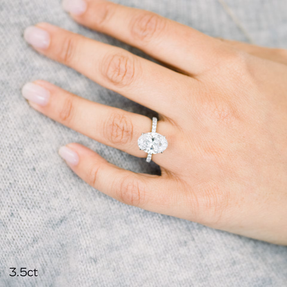 Marquise Cut Cluster Styled Lab Grown Diamond Engagement Ring