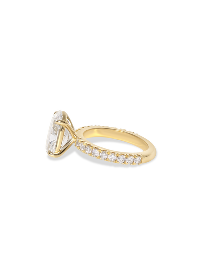 2 CT Round Three Stones Lab Grown Diamond Engagement Ring