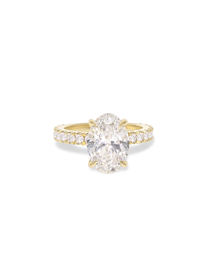 2 CT Round Three Stones Lab Grown Diamond Engagement Ring