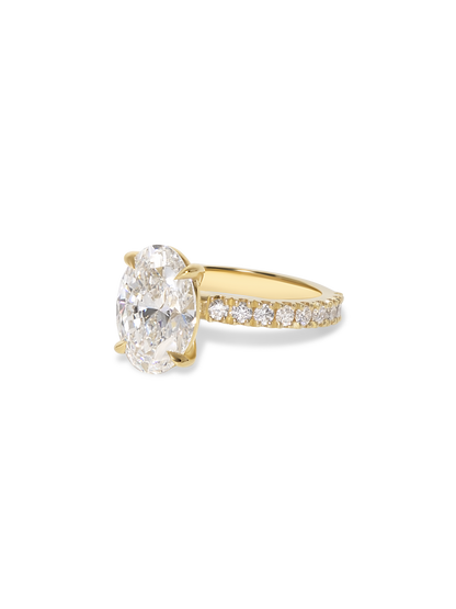 2 CT Round Three Stones Lab Grown Diamond Engagement Ring