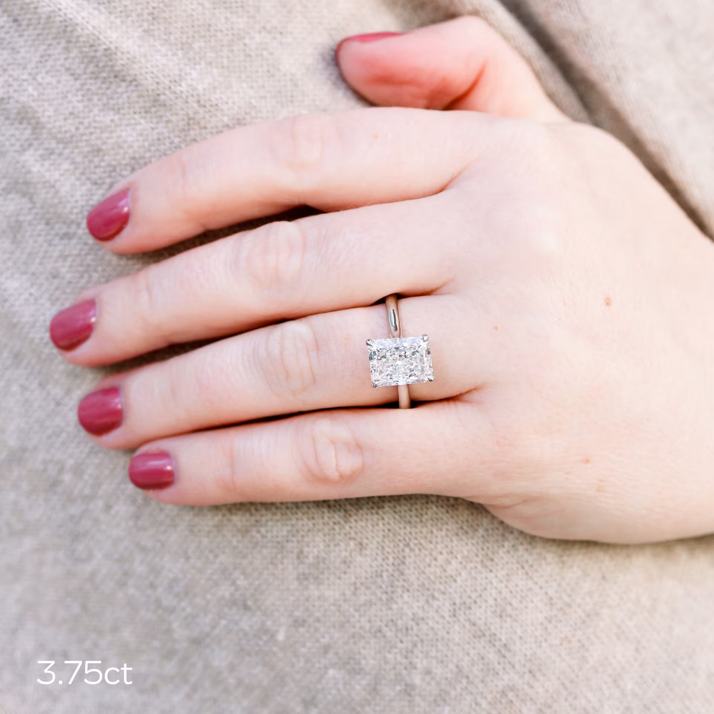 Marquise Cut Cluster Styled Lab Grown Diamond Engagement Ring