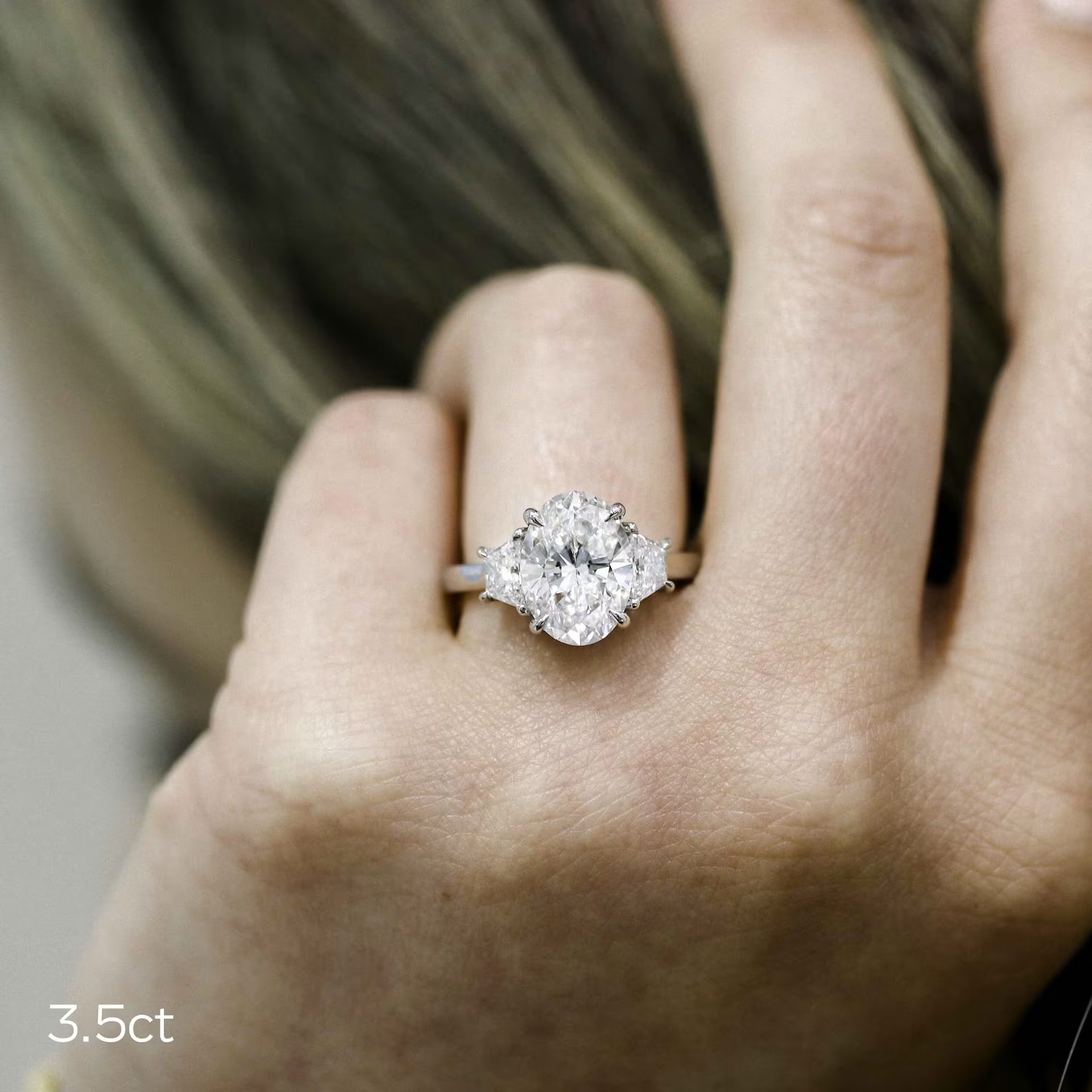 Marquise Cut Cluster Styled Lab Grown Diamond Engagement Ring